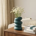 thumbnail image 4 of REGALWOVEN Clear Acrylic Flower Vase, Unbreakable Small Bud Vase for Short Stem Bouquets, Shatterproof Plastic Vase for Desk Dark Green 3.5"L x 3.5"W x 5.9"H, 4 of 7