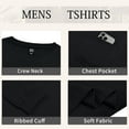 thumbnail image 6 of GENTS BLISS Long Sleeve Men Shirts Crew Neck Waffle Shirts for Men Lightweight Men T shirts with Pocket, 6 of 9