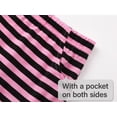 thumbnail image 6 of Beezizac Summer Pajamas for Girls - Cute Pink Balck Striped PJS Ultra Soft Jammies Best Friends Pattern Set Size 8, 6 of 7