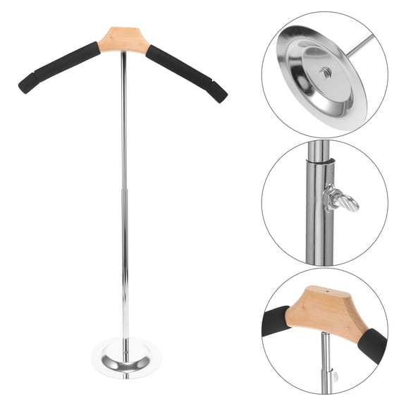 Worgeous  Garment Rack Clothes Hanging Rail Standing Apparel Clothing Hangers Black