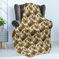 thumbnail image 4 of Yellow Bird Soft Flannel Fleece Throw Blanket, Vintage Style Sketch of Little Chickens in Baskets with Flowers, Cozy Plush for Indoor and Outdoor Use, 50" x 70", Multicolor, by Ambesonne, 4 of 5