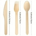 thumbnail image 3 of 100 Count Wooden Cutlery Set Include Fork/Spoon/Knife, Natural Eco-Friendly Biodegradable&Compostable, Alternative To Plastic Cutlery, Protect Earth, 3 of 4