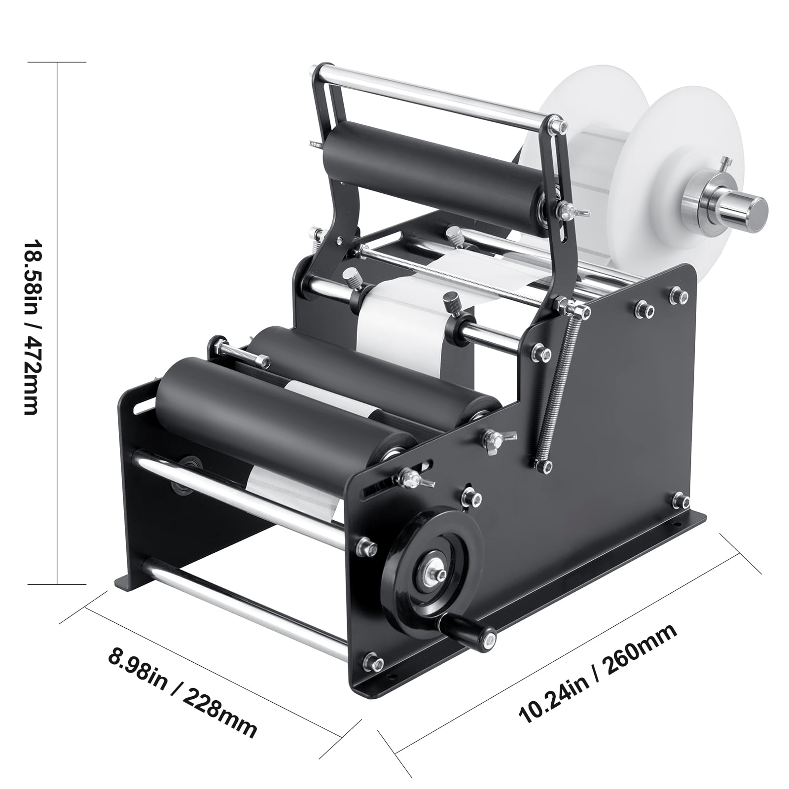 KFFKFF Manual Round Bottle Labeling Machine Label Applicator 15-20 Bottles/min