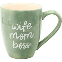 Pavilion - Wife Mom Boss Green Large 20 oz Ceramic Coffee Mug Tea Cup