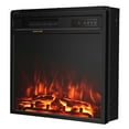 thumbnail image 1 of Patiojoy Foyer Électrique Encastré de 18 Pouces Chauffage Autoportant avec Double Commande Mode 750W/1500W Flamme Réaliste, 1 of 9