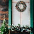 thumbnail image 6 of 13.77 Inch Christmas Wreath with Red Berries, Pinecones & Bow - Front Door & Indoor/Outdoor Decor for Xmas Season Party Home, 6 of 7