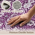 thumbnail image 6 of ODIKA 3'x5' Washable Accent Rug Purple Vintage Plum Distressed Boho Allover Pink Mauve Grey Lilac for Bedside, Nursery Room, Pet Friendly & Non-Shedding, 6 of 7