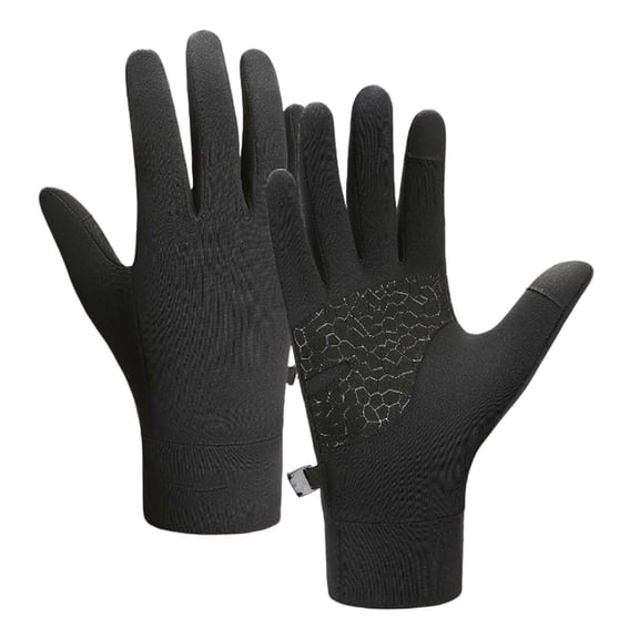 Kids Winter Gloves Fall Winter Unisex Kids Warm Lined Gloves Solid Color Screen Touch Compatible Outdoor Sports Running Cycling Handwear Girls Gloves Winter Black 6 Years-8 Years