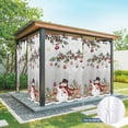 thumbnail image 6 of Outdoor Curtains for Patio Waterproof, Grey Christmas Snowman Outdoor Privacy Panels Grommet, Xmas Snowflake Elk Tree Balls Blackout Outside Curtains for Porch/Cabana/Pergola/Gazebo 54"x108", 1 Panel, 6 of 8