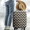 thumbnail image 2 of Black Beige Chevron Pattern Luggage Cover Fashion Suitcase Cover Baggage Covers Fit 25-28 Inch Luggage (Go Travel), 2 of 5