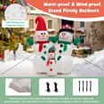 thumbnail image 6 of Costway 6FT Inflatable Christmas Snowman Decoration w/ LEDs & Air Blower, 6 of 11