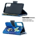 thumbnail image 4 of Samsung Galaxy S21 5G Case with Zipper Wallet, Dteck Painted PU Leather Folio Case 9 Card Slots Wallet Case with Zipper Pocket / Hand Strap for Samsung Galaxy S21 6.2 inch, 02# Blue Butterfly, 4 of 5
