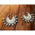 thumbnail image 4 of Sunsoul by Touchstone "Tribal Bohemian Chic" Gypsy Indian Jewelry-Afghani Chand Baali Moon Theme Designer Chandelier Earrings For Women In Oxidized Silver Tone., 4 of 5