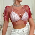 thumbnail image 4 of Mesh Sequin Tops for Women Sparkly Long Sleeve Sheer Crop Top See Through Shirt Glitter Going Out Tops Mesh Layer Slim Fit Shirts Club Party Outfits Stylish Trendy Wear for Cocktail, 4 of 9
