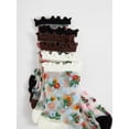 thumbnail image 3 of Women's 3 Pairs Sheer Mesh Socks Floral Thin Socks, 3 of 5