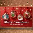 thumbnail image 2 of Decorative Design Merry Christmas Santa Claus Snowman Banner for Holiday Celebration Home Decoration Party Background, 2 of 9