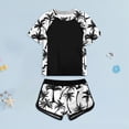 thumbnail image 2 of Taybagh Toddler Swimsuit Girl Color Blocking Printed Swimsuit Short Sleeved Beach Shorts Swimsuit for Girls Surfing and Swimming, 2 of 8
