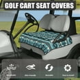 thumbnail image 3 of Renewold Golf Cart Seat Cover with Pockets Soft Breathable Quick Dry Golf Cart Towel Blanket Fits for EZGO Yamaha Club Cars and More 2 Person Seats, American Tribal Blue, 3 of 7