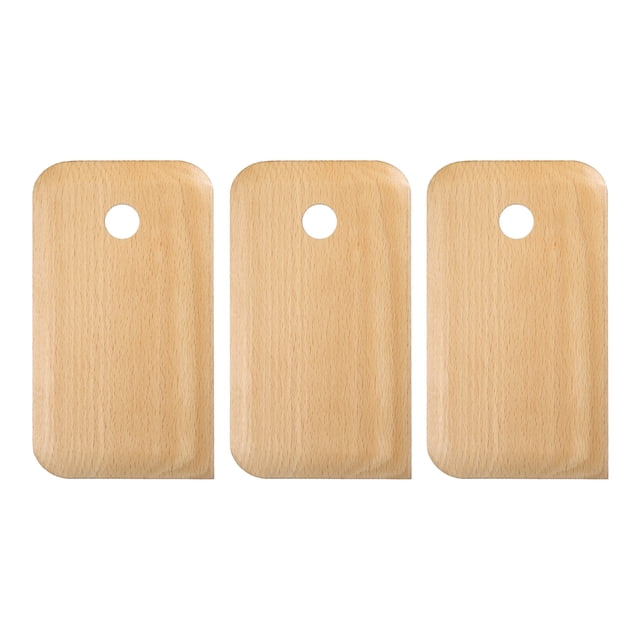 Uxcell 3pcs Pottery Ribs Trimming Tools Beech Pottery Profile Shaping