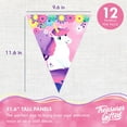 thumbnail image 6 of Unicorn Birthday Banner Pennant 1 Pack - Rainbow Unicorn Party Supplies, 6 of 6