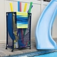 thumbnail image 6 of Essentially Yours Slim Rolling Pool Noodle Storage Organizer Bin, Space Saver, (14.4" W x 24.6" L x 42.5" H), Blue Style 428546, 6 of 10