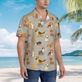 thumbnail image 5 of Goofa Cute Dog Hawaiian Shirt for Men, Unisex Summer Beach Casual Short Sleeve Button Down Shirts,Aloha Tropical Floral print shirt-Large, 5 of 9