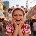 thumbnail image 2 of UJNDER Women's Playful Candy Hairband for Amusement Park Themed Adjustable Elastic Hair Accessory Kids Headbands,01_Pink,One Size, 2 of 5