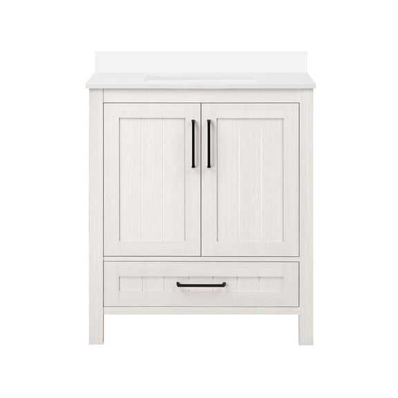 Ove Decors Kansas 30 W x 19" D Freestanding Bathroom Vanity with Sink, Antique White