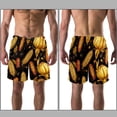 thumbnail image 3 of luoweisi Men's Beach Shorts Quick Dry Swim Trunks with Mesh Lining Thanksgiving Corn S, 3 of 5