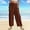 Coffee, variant on IDALL Linen Pants Women Wide Leg Pants Woman LILLUSORY Women‘s Linen Wide Leg Pants 2023 Casual Loose Lightweigt Beach Palazzo Harem Pants Baleaf Pants Women Baggy Pants Khaki S