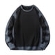 thumbnail image 4 of pstuiky camisas de manga larga para hombre, Sudadera con capucha y cuello redondo de manga larga con bloques de color para hombre Tops de hombre l, 4 of 4