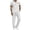 White, variant on SOOMLON 2 Piece Outfit for Men Big and Tall Henley T Shirts Pants with Pockets Waffle Matching Set Casual Vacation Sets