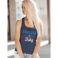 thumbnail image 2 of 4Th Of July Cupcake Racerback Tank Women -Image by Shutterstock, Female Medium, 2 of 4