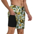 thumbnail image 6 of Rocae Bees and Flower for Men's Swim Trunks Quick Dry With Two Side Pockets and One Lined Patch PocketSmall, 6 of 9