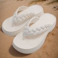 thumbnail image 4 of Sandalias Baño Tangas Almohadas Almohada Mujeres Plataforma Gruesa Solar Cómodo para Viajar en La Playa, 4 of 8