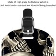 thumbnail image 4 of Square 2Pack PU Leather Skull Cruise Luggage Tag with Privacy Cover and Name ID Tag for Travel Handbags Backpacks Luggage Tags, 4 of 6