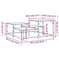 thumbnail image 4 of vidaXL Coffee Table Smoked Oak 87.5x87.5x40 cm Engineered Wood, 4 of 5