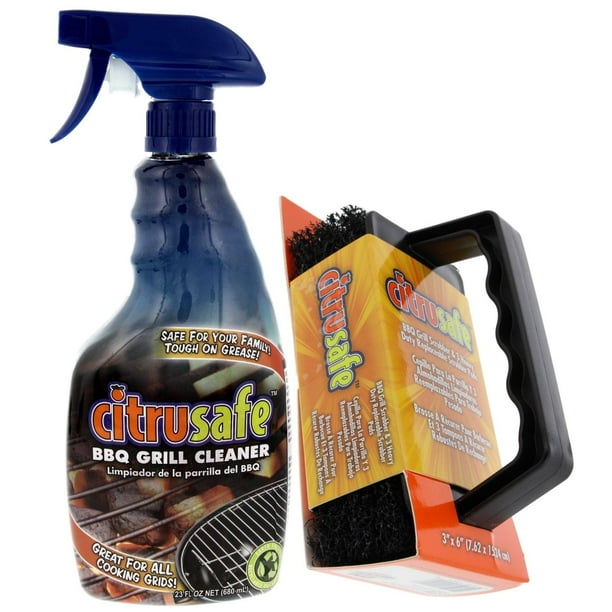 Citrusafe BBQ Grill Cleaner Spray 23oz and BBQ Grill ...
