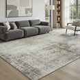 thumbnail image 2 of FEELHOME 9'x12' Area Rug Machine Washable Vintage Distressed Abstract Rug Non Slip Soft Carpet for Living Room Bedroom Dining Room Office Gray, 2 of 8