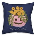 thumbnail image 2 of Creative Products Floral Jackolantern 18 x 18 Spun Poly Pillow, 2 of 3