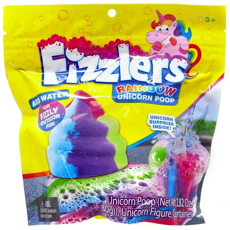 Fizzlers Unicorn Poop Rainbow Colored Foam Bomb