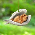 thumbnail image 2 of Car Angel Puppy Sleeping Car Trailer dentro del espejo retrovisor Penda decorativa Wmkox8yii fhajkh779, 2 of 6