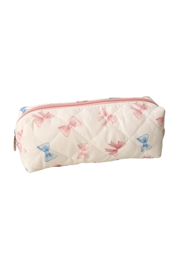 Colorful Cloth Pencil Pouch Makeup Brush Bag, Large Capacity Stationery Organizer, Travel Cosmetic Small Items Storage Pouch, Portable Multi Purpose Zipper Case for Office Home, C