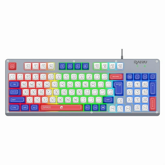 Multiple Styles Of Individual Keyboards, LED Lighting, Computer Competition, Wired Gaming Keyboards. No Battery Required, USB Interface, Colorful And Luminous, Single Keyboard.