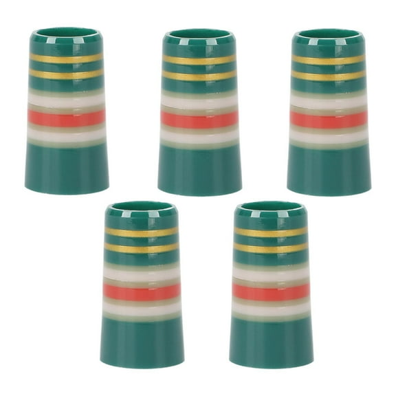 Vsenkes 5 Pieces Golf Club Ferrules Size .370 Taper Tip Adapter Golf Sleeve Ferrules green
