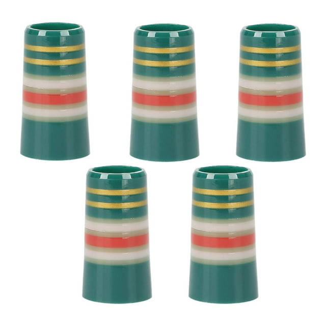 5 piezas Férulas de manga de golf para suministros de eje paralelo de punta de punta cónica 0.370 '' verde