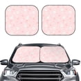 thumbnail image 2 of Balery 2 Piece Cute Bunny Car Windshield Sun Shade|Foldable Front Windshield Shade for Car Front Window for Most Sedans SUV Truck-, 2 of 7