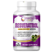 Resveratrol 600mg, Trans-Resveratrol Antioxidant Supplement - Promotes Anti-Aging, Cardiovascular Support, Maximum Benefits - 60 ct