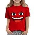 thumbnail image 7 of Piuwrlz Red Short Shirts Sleeve Teen Boys Graphic T-Shirts Pullover T Shirts Red Size 9 Years, 7 of 7