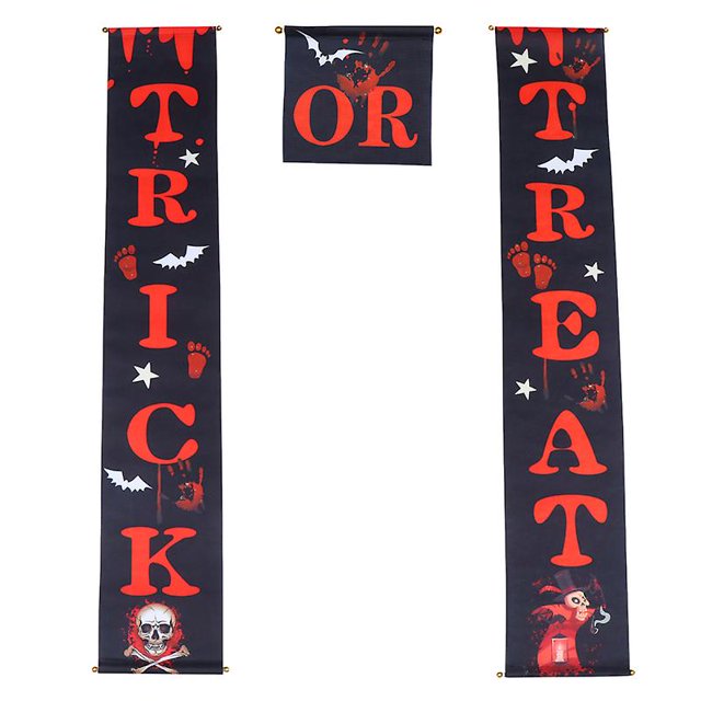 3 piezas bandera de puerta de Halloween para decoraciones de Halloween
